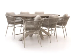 Bellagio Mineo/ROUGH-Y Ellips 240cm high dining tuinset 7-delig