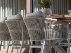 Bellagio Mineo/ROUGH-Y Ellips 240cm high dining tuinset 7-delig