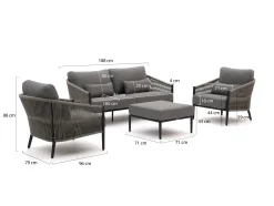 Bellagio Mineo stoel-bank loungeset 4-delig