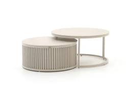 Bellagio Oriago lounge tuintafelset ø85cm(h:45cm)/ø78cm (h:36cm)