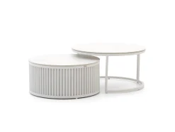 Bellagio Oriago lounge tuintafelset ø85cm(h:45cm)/ø78cm (h:36cm)