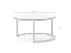 Bellagio Oriago lounge tuintafelset ø85cm(h:45cm)/ø78cm (h:36cm)