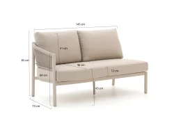 Bellagio Panaro hoek loungeset 5-delig