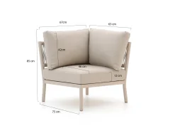Bellagio Panaro hoek loungeset 3-delig