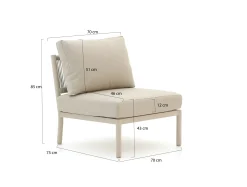 Bellagio Panaro lounge tussenmodule 70cm
