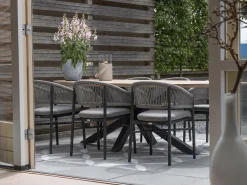Bellagio Panaro/ROUGH-Y Ellips 240cm dining tuinset 7-delig stapelbaar