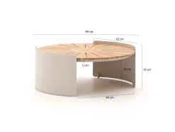 Bellagio Porcari lounge tuintafel ø90cm (h:35cm)