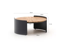 Bellagio Porcari lounge tuintafel ø70cm (h:30cm)