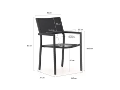Bellagio Roma/Fidenza 220cm dining tuinset 7-delig stapelbaar