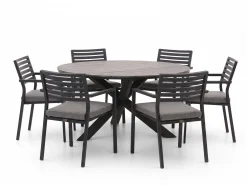 Bellagio Rumo/Fidenza ø149cm dining tuinset 7-delig stapelbaar