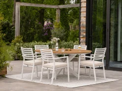 Bellagio Rumo/Fidenza ø149cm dining tuinset 7-delig stapelbaar