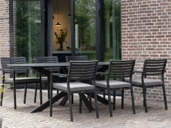 Bellagio Rumo/Furato ellips 200cm dining tuinset 7-delig stapelbaar