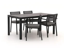 Bellagio Rumo/La Fonte 160cm dining tuinset 5-delig stapelbaar