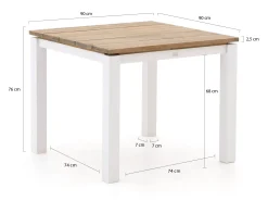 Bellagio Rumo/Lagundo 90cm dining tuinset 3-delig stapelbaar