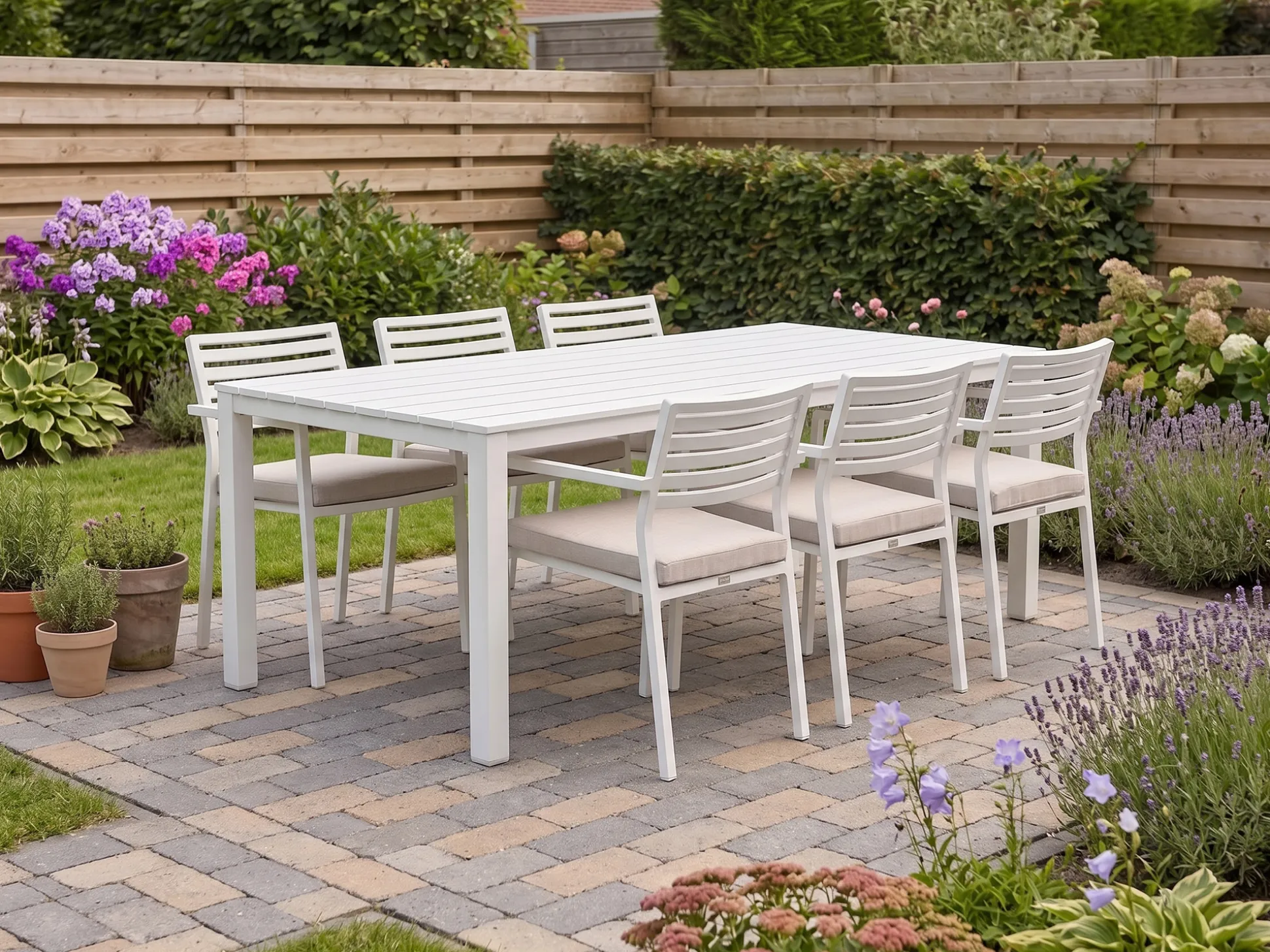 Bellagio Rumo/Menzano 220cm dining tuinset 7-delig stapelbaar