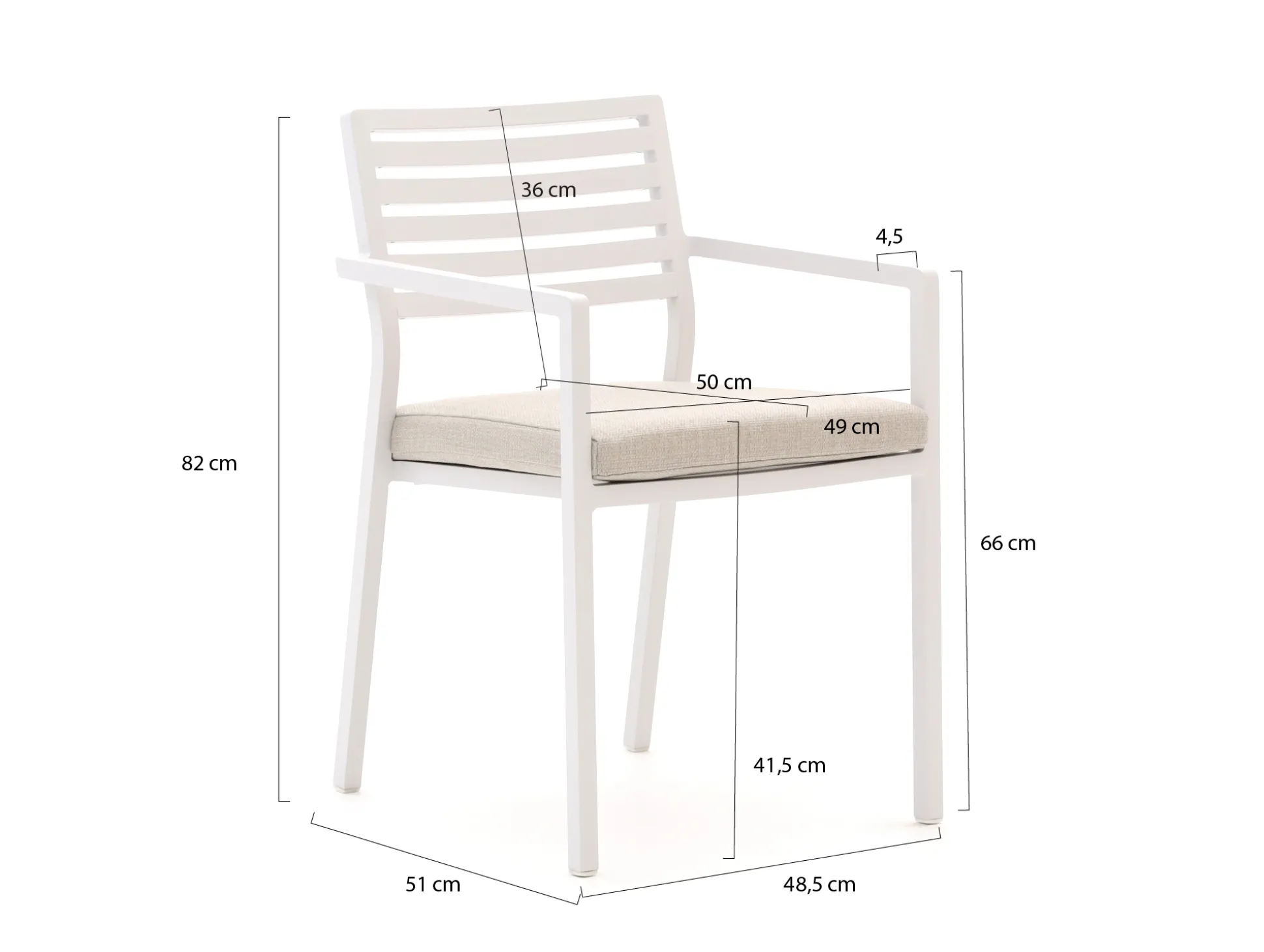Bellagio Rumo/Menzano 220cm dining tuinset 7-delig stapelbaar