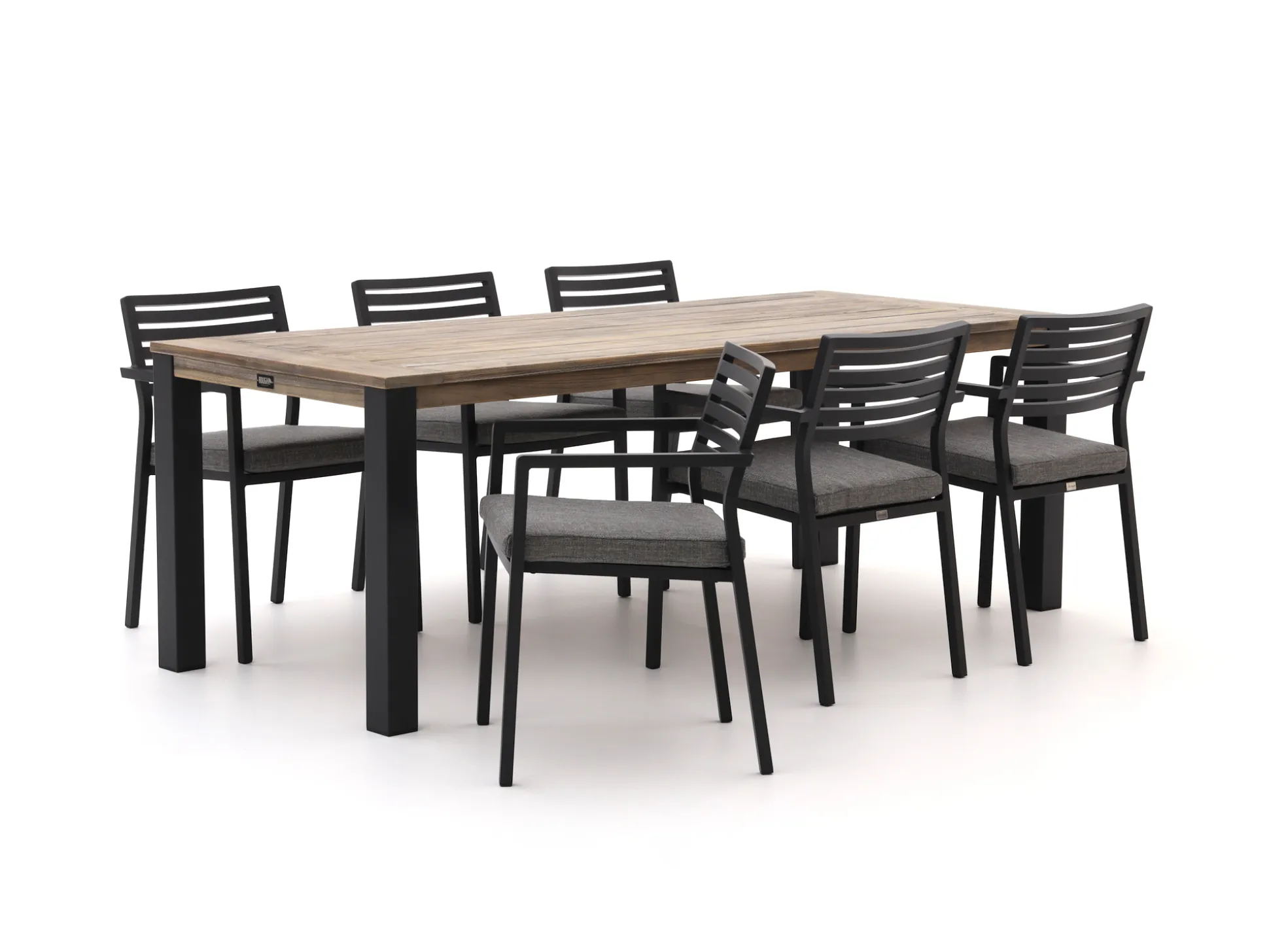 Bellagio Rumo/ROUGH-S 220cm dining tuinset 7-delig stapelbaar