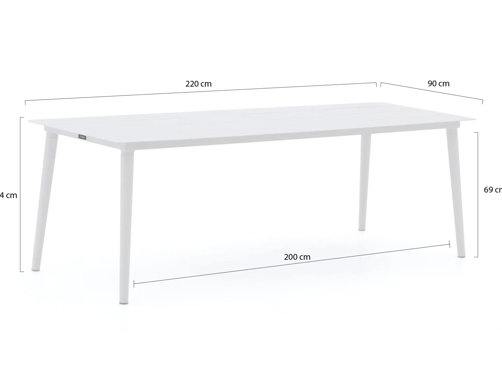 Bellagio Rumo/Sora 220cm dining tuinset 7-delig stapelbaar