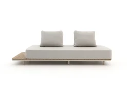 Bellagio San Lupo/Cosidune hoek loungeset met vuurtafels 5-delig