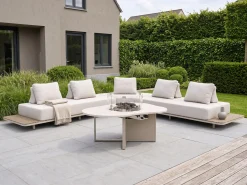 Bellagio San Lupo/Cosiloft Novi hoek loungeset met vuurtafel 4-delig