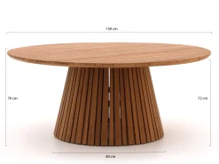 Bellagio Santa Severina dining tuintafel ø150cm (h: 76cm)