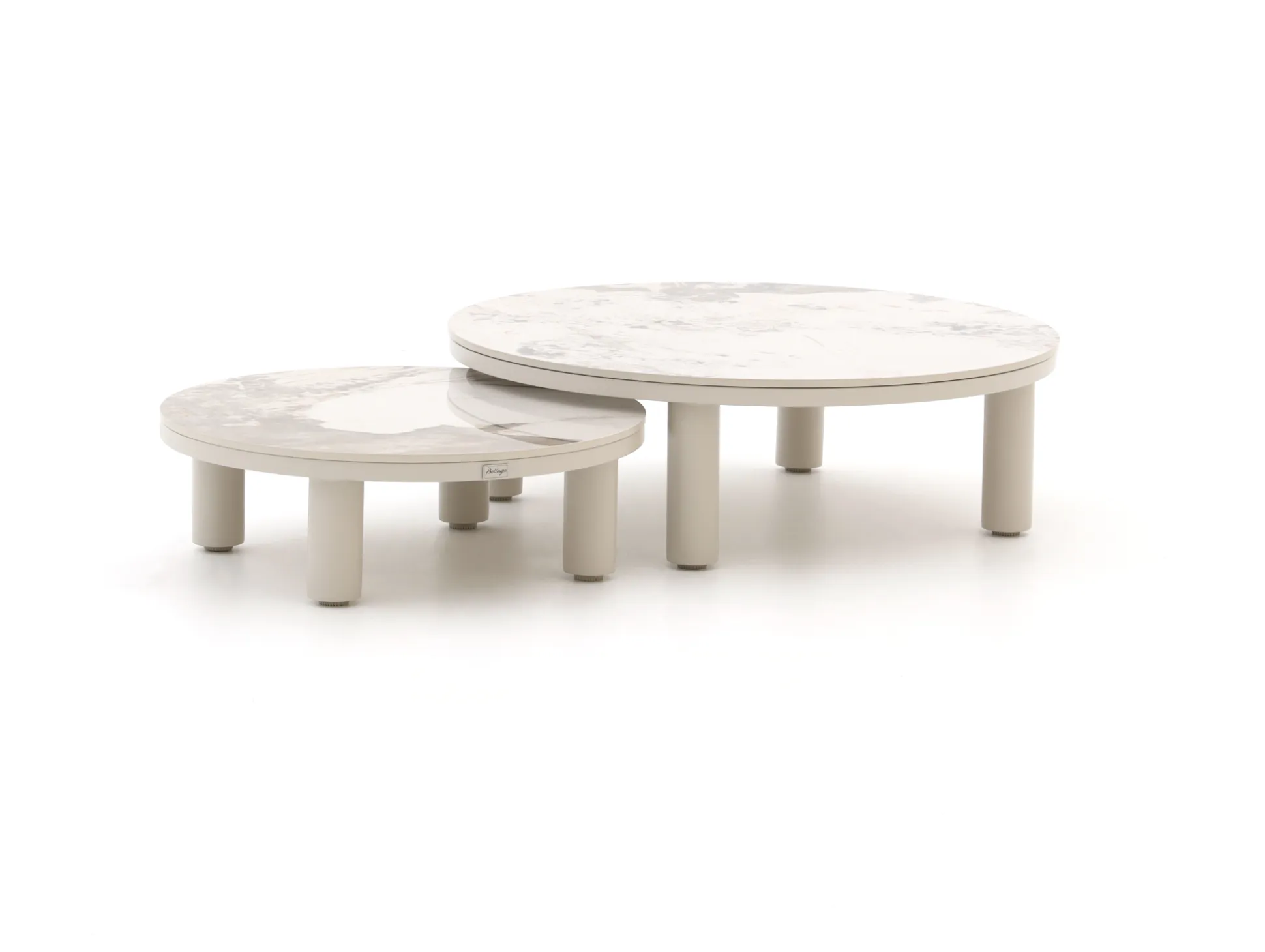 Bellagio Sarsina lounge tuintafelset ø85cm(h:27cm)/ø65cm (h:21cm)