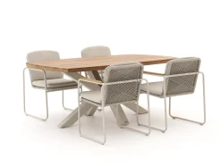 Bellagio Sordio/Induno deens Ovaal 180cm dining tuinset 5-delig