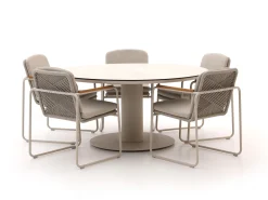 Bellagio Sordio/La Fonte ø 150cm dining tuinset 6-delig stapelbaar