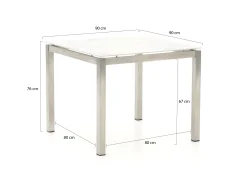 Bernstein Freiburg dining tuintafel 90x90x76cm