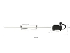 Boretti barbecue draaispit 101x12x1cm t.b.v. Luciano Nero