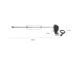 Boretti barbecue draaispit 22x104x17cm t.b.v. Barilo 2.0/Fratello 2.0