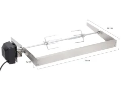 Boretti barbecue draaispit 44x73x12cm t.b.v. Carbone houtskoolbarbecue