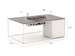 Cosidesign Line lounge vuurtafel 120x80x47cm