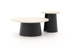 Cosidune lounge vuurtafelset ø 100cm (h: 40cm)/ø 55cm (h: 55cm)