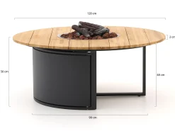 Cosiloft lounge vuurtafel ø120cm (h: 50cm)
