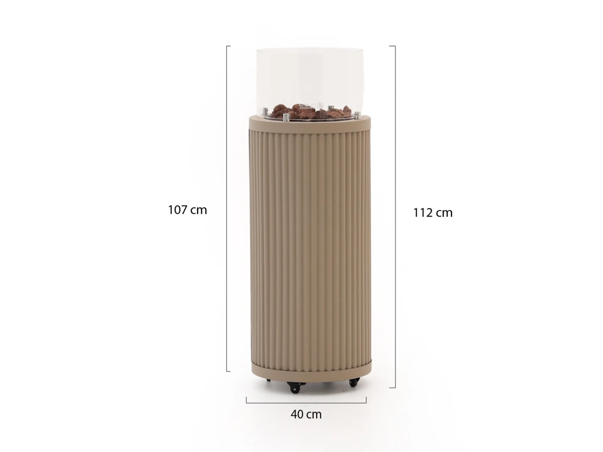 Cosipillar Curved gaslantaarn ø40cm (h:112cm)
