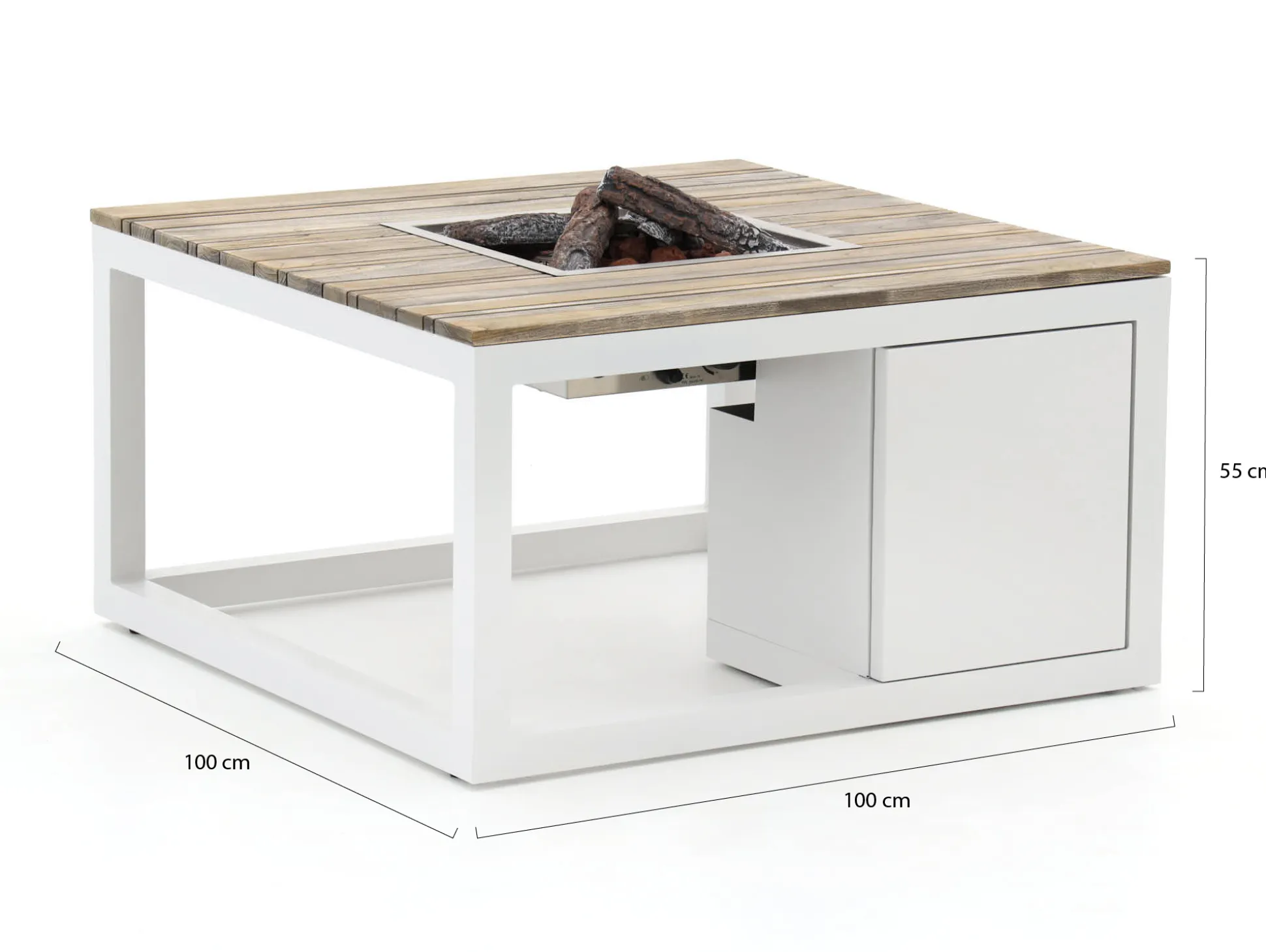 Cosiraw lounge vuurtafel 100x100x55cm