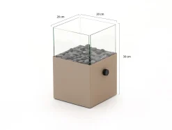 Cosiscoop Square gaslantaarn 20x20cm (h:30cm)
