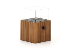 Cosiscoop Timber square gaslantaarn 20x20x30cm