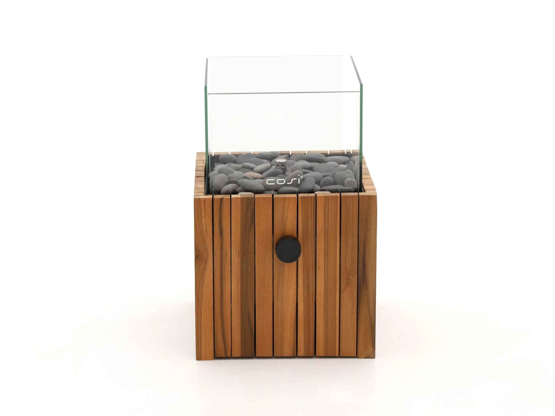 Cosiscoop Timber square gaslantaarn 20x20x30cm
