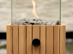 Cosiscoop Timber square gaslantaarn 20x20x30cm