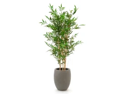 Designplants/Luca Lifestyle Japanse Bamboe kunstplant (h:120cm) met Grigio Tall Balloon bloempot