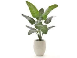 Designplants/Luca Lifestyle Strelitzia Nicolai kunstplant (h:145cm) met Grigio Tall Balloon bloempot