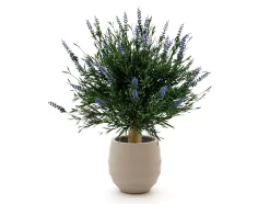 Designplants/Luca Lifestyle Lavendel bol kunstplant (h:60cm) met Bordo Balloon bloempot