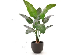 Designplants/Luca Lifestyle Strelitzia Nicolai kunstplant (h:145cm) met Terreno New Egg bloempot