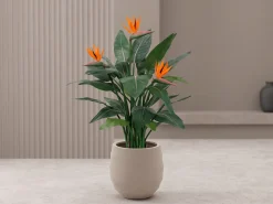 Designplants/Luca Lifestyle Strelitzia kunstplant (h:115cm) met Bordo Balloon bloempot