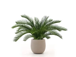 Designplants/Luca Lifestyle Cycas palm kunstplant (h:60cm) met Terreno Tall Balloon bloempot