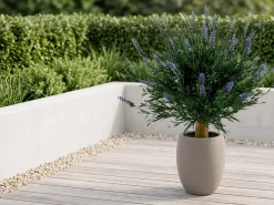 Designplants/Luca Lifestyle Lavendel bol kunstplant (h:60cm) met Grigio Tall Balloon bloempot
