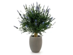 Designplants/Luca Lifestyle Lavendel bol kunstplant (h:60cm) met Grigio Tall Balloon bloempot