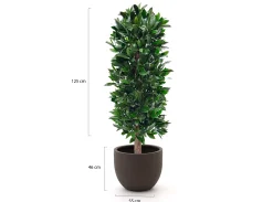 Designplants/Luca Lifestyle Laurier kolom kunstplant (h:125cm) met Terreno New Egg bloempot